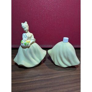 Vintage Avon Flower Maiden Girl Cologne Bottles - Topaze & Cotillion - Part Full